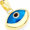 Online The World Jewelry Center The World Jewelry Center 14K Real Yellow Gold Evil Eye Charm Pendant