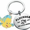 Hot KUIYAI Kuiyai Mermaid Movie Merchandise Gift Flounder Lovers Keychain Wdw Trip Gift Princess Ariel Gift Cartoon Character Gift