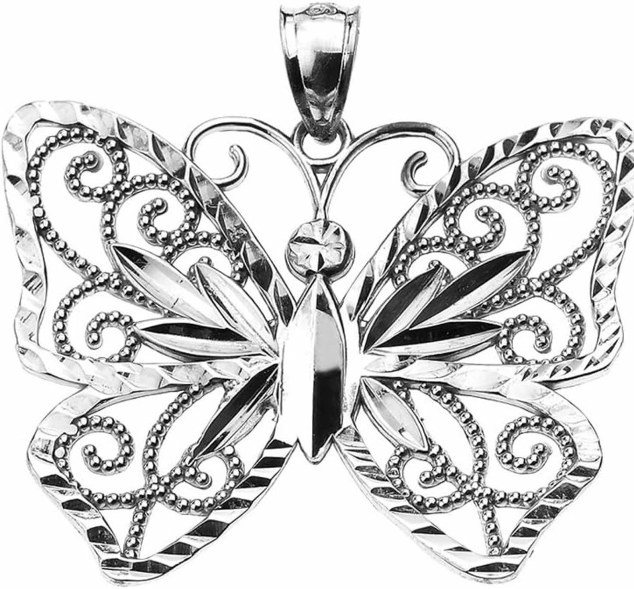 Wholesale Claddagh Gold Filigree Butterfly Sterling Silver Pendant