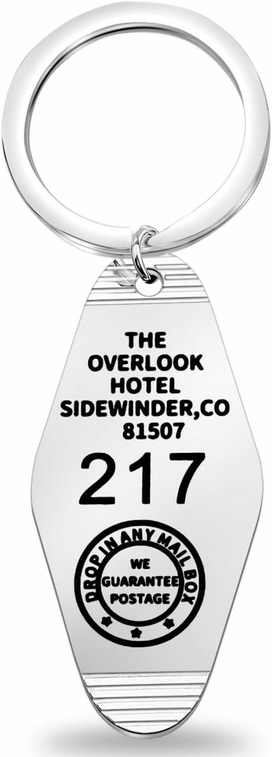 Clearance BEKECH Bekech The Shining Inspired Gift Overlook Hotel Room 217 Keychain Hand Stamped Key Tag Horror Movie Fan Gifts