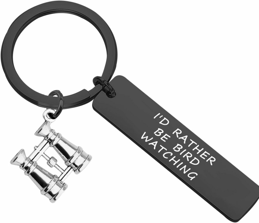 Online bobauna Bobauna I'D Rather Be Bird Watching Keychain With Binoculars Charm Ornithology Gift For Ornithologist Bird Watcher