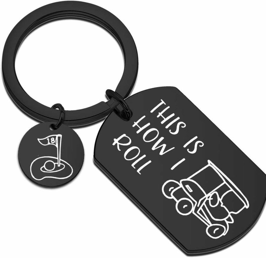 Best MAOFAED Maofaed Golfer Gift Golf Keychain This Is How I Roll Keychain Gift For Golfer Golf Cart Keychain