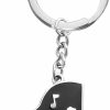 New CHOORO Chooro Grand Piano Keychain Black And White Keyboard Keyring Music Jewelry