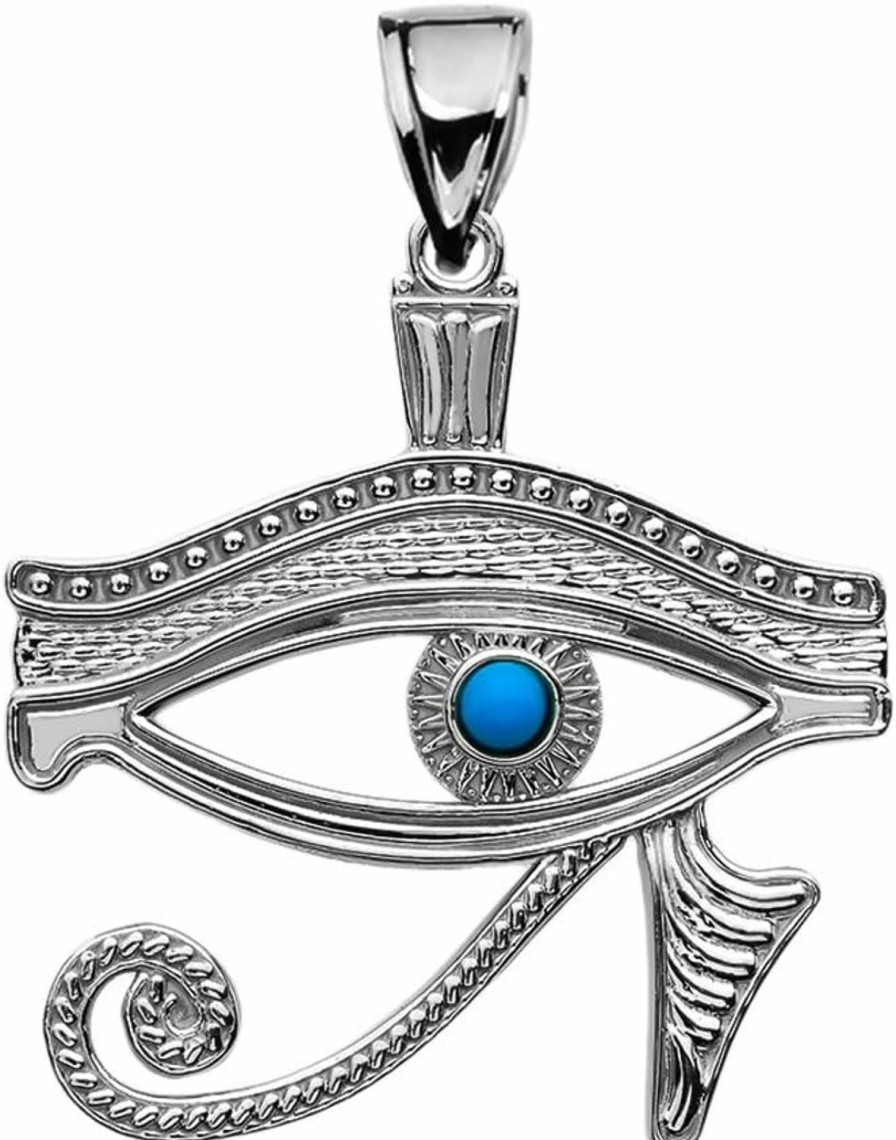 Wholesale Claddagh Gold Sterling Silver Egyptian Blue Eye Of Horus Pendant