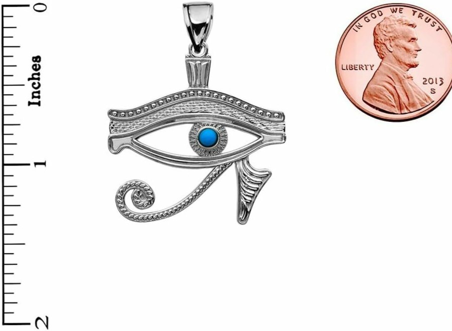 Wholesale Claddagh Gold Sterling Silver Egyptian Blue Eye Of Horus Pendant