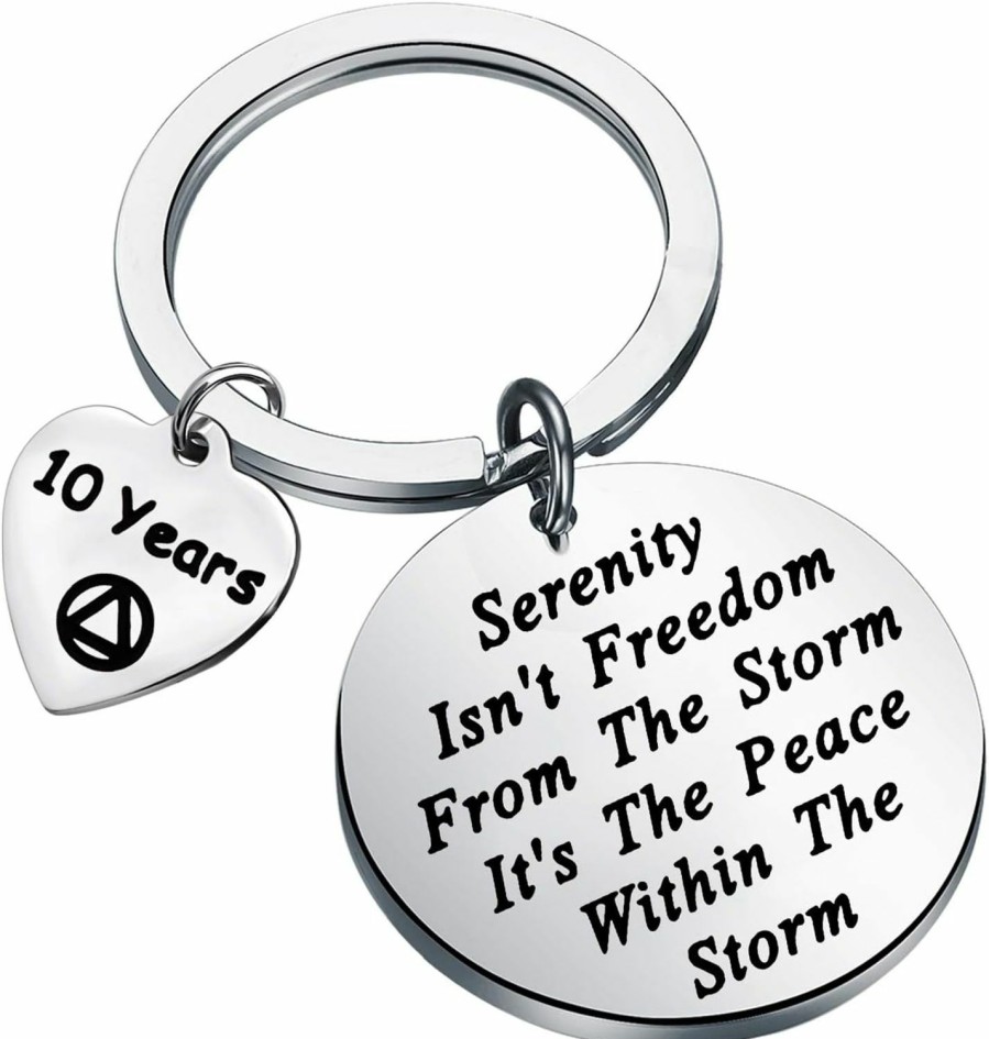 New FEELMEM Feelmem 1 Year 6 Months 2 Years 3 Years Sobriety Anniversary Keychain Aa Recovery Serenity Prayer Sobriety Gift