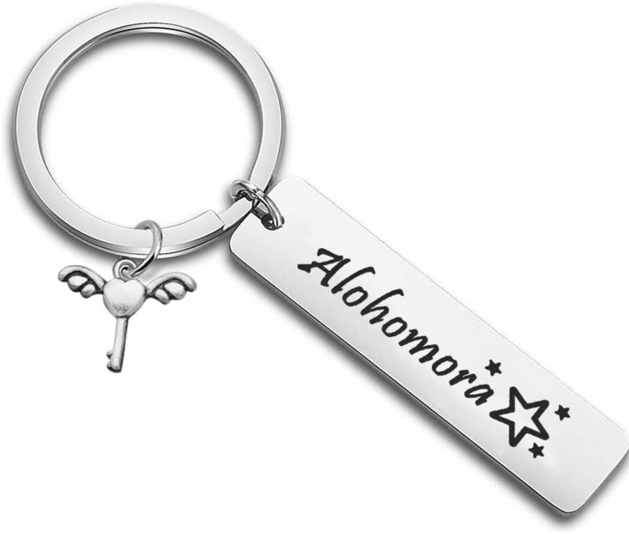 New MYOSPARK Myospark Alohomora Keychain With A Winged Key Charm Geeky Gift