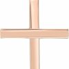 New Jewelry America Jewelry America 14K Rose Gold Simple Religious Cross Pendant With High Polish Finish