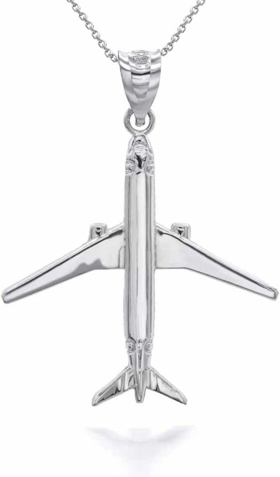 Best Claddagh Gold Claddagh Gold Aircraft Jewelry .925 Sterling Silver Airplane Aircraft Aviation Traveler Charm Pendant Necklace - Choose Pendant Only Or Necklace W/ 16"-22" Chain