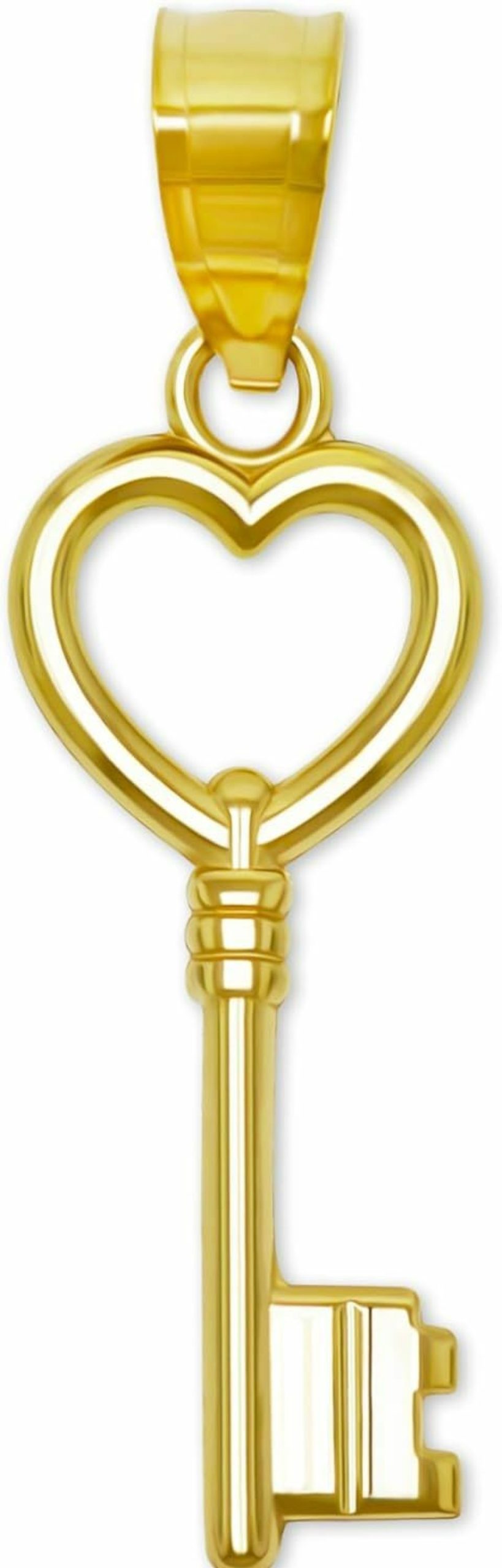 Best CA CHARMAMERICA Charm America - Gold Polished Key Charm - 10 Karat Solid Gold - Key Pendant Charm