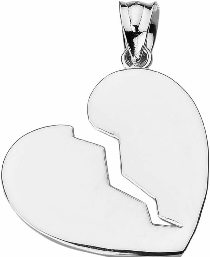 Clearance Claddagh Gold Sterling Silver Broken Heart Charm Pendant