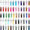 Hot EBOOT Eboot 60 Pieces Hexagonal Chakra Pendant Bullet Crystal Pendant Gemstone Pointed Quartz Stone Pendants With Storage Bag (60 Colors)