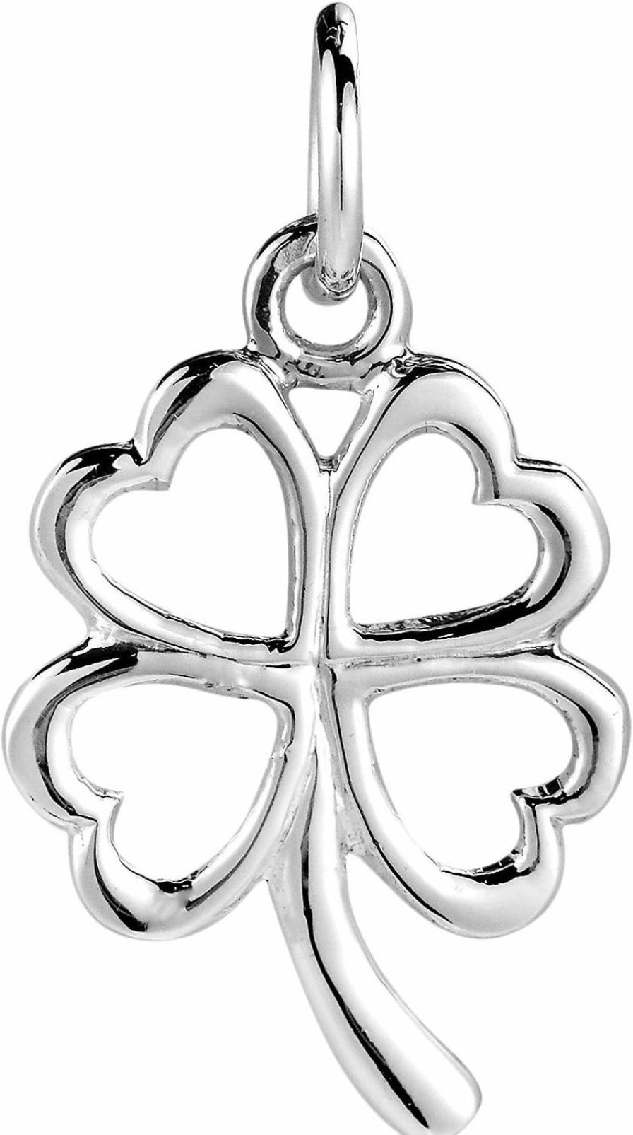 Online AeraVida Aeravida Lucky Clover Heart Leaf .925 Sterling Silver Pendant Charm | Adorable Summer Silver Pendant For Women | Pendant Anniversary Jewelry Gift | Charm Pendant For Daughter