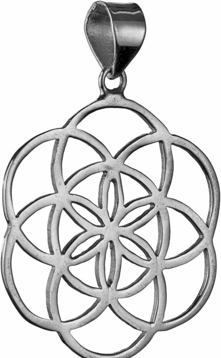 Hot Koral Jewelry Seed Of Life Pendant Sterling Silver 925 Size 1\" Diameter Sacred Geometry Yoga Jewelry