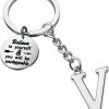 Online FUSTMW Fustmw Initial Keychain Alphabet Initial Letter Key Ring Pendant Inspiration Gifts