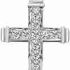 Clearance SHOP LC DELIVERING JOY Shop Lc Cross Pendant In 925 Sterling Silver - Cubic Zirconia Cross Pendant For Men & Women Jewelry For Women Catholic Faith Christian Religious Birthday Mothers Day Gifts For Mom