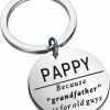 New Lywjyb Birdgot Lywjyb Birdgot Best Pappy Ever Gift Grandpa Gift From Grandson Granddaughter Grandpa Keychain Pappy Gift