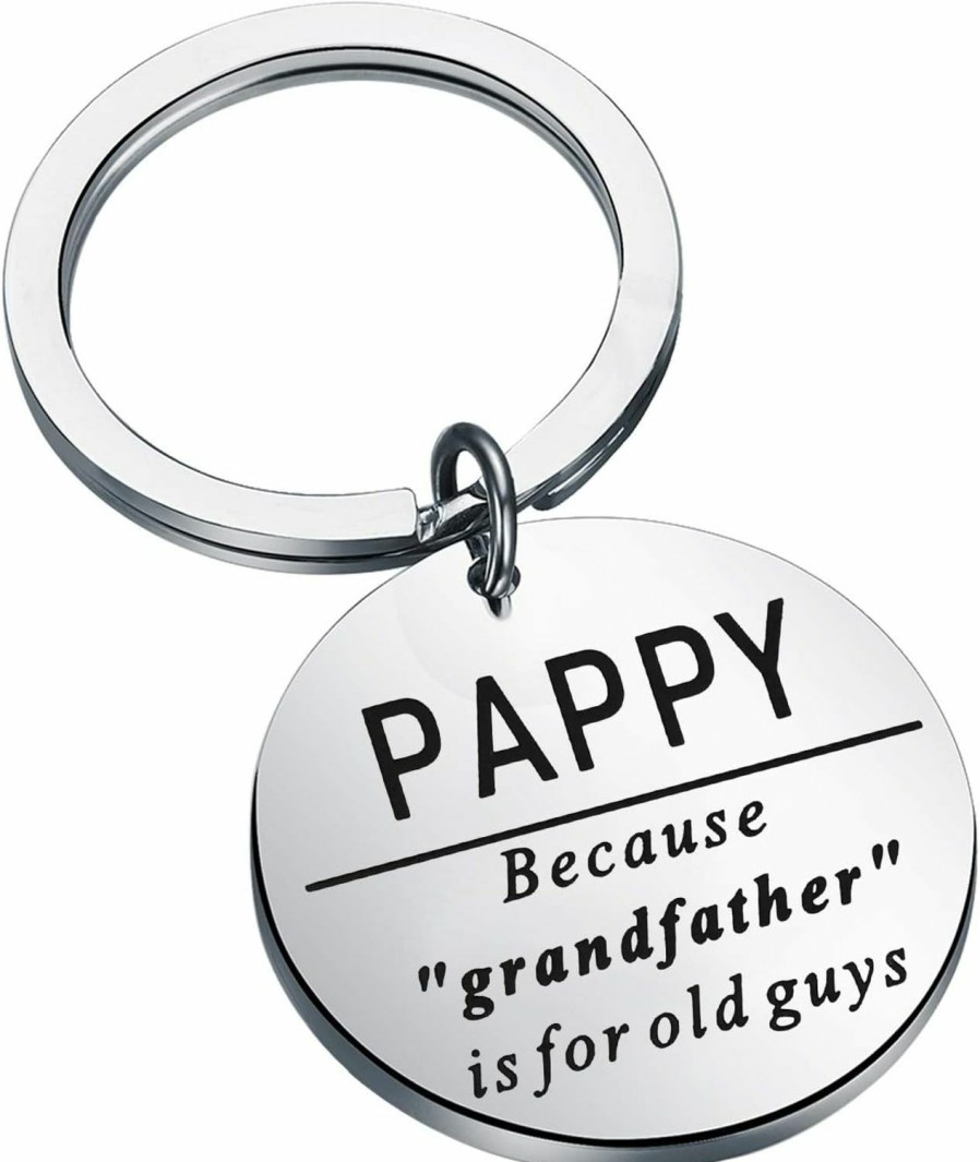 New Lywjyb Birdgot Lywjyb Birdgot Best Pappy Ever Gift Grandpa Gift From Grandson Granddaughter Grandpa Keychain Pappy Gift