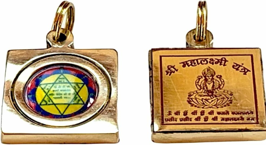 Wholesale Awaken Your Kundalini Awaken Your Kundalini Yantra Kavach Pendants - Brass & Ashtadhatu 1-1.25\", Gold Polished