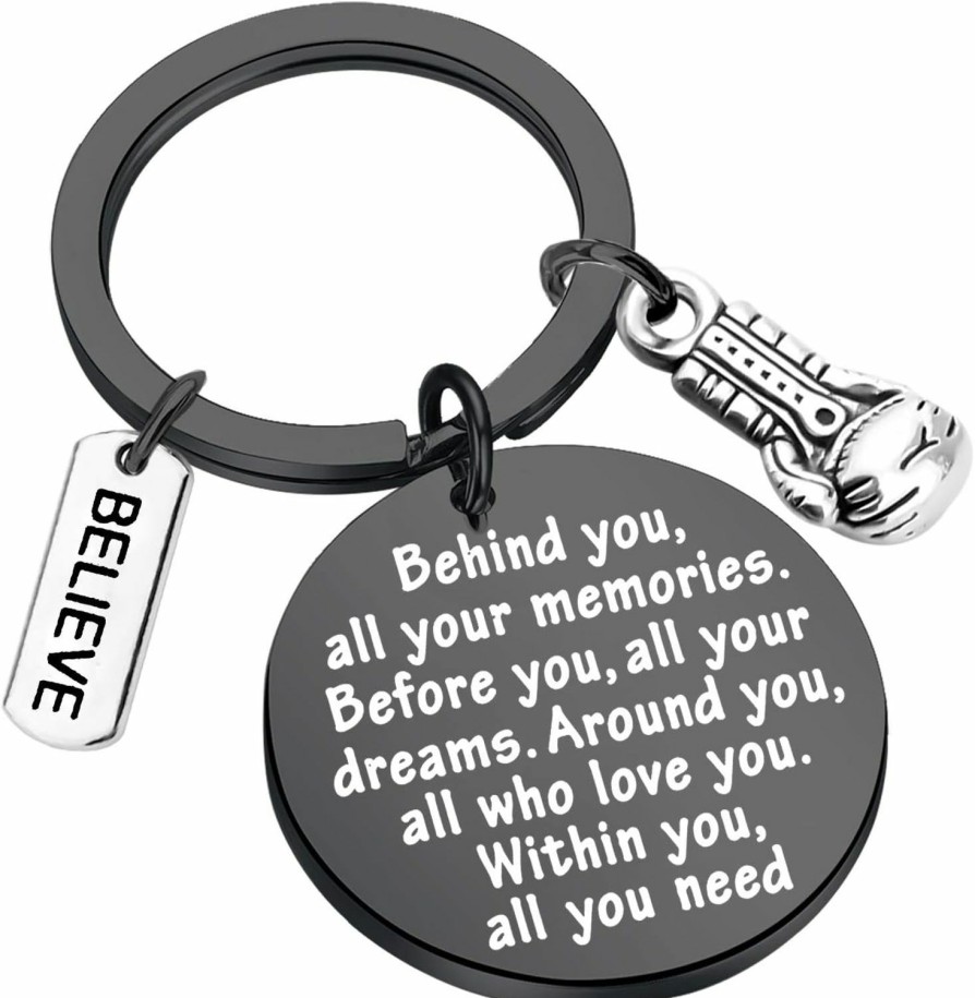 Clearance FEELMEM Feelmem Boxing Glove Keychain Future Boxer Gift Behind You All Memories Boxing Keychain Boxing Coach Gifts