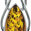 Wholesale Ian and Valeri Co. Ian And Valeri Co. Honey Amber Sterling Silver Celtic Pendant