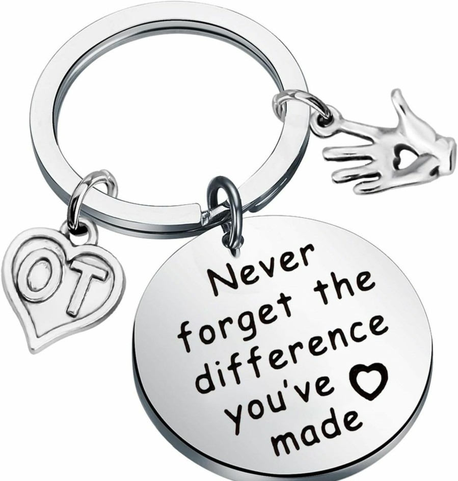 Best MYOSPARK Myopsark Occupational Therapist Keychain Ot Therapy Jewelry Never Forget The Difference You'Ve Made Therapy Gift