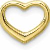 Best Million Charms 10K Yellow Gold Small Charm Pendant, Mini Floating Heart, High Polish