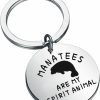 Online Lywjyb Birdgot Lywjyb Birdgot Manatees Are My Spirit Animal Keychain Funny Animal Lover Gift