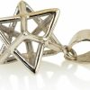 Wholesale Koral Jewelry Merkaba Pendant 925 Sterling Silver Sacred Geometry 3D Protection Star