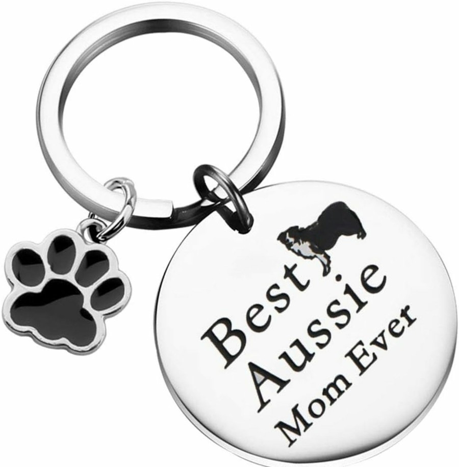 Wholesale BLEOUK Bleouk Australian Shepherd Keychain Aussie Gift Aussie Dog Mom Owners Lovers