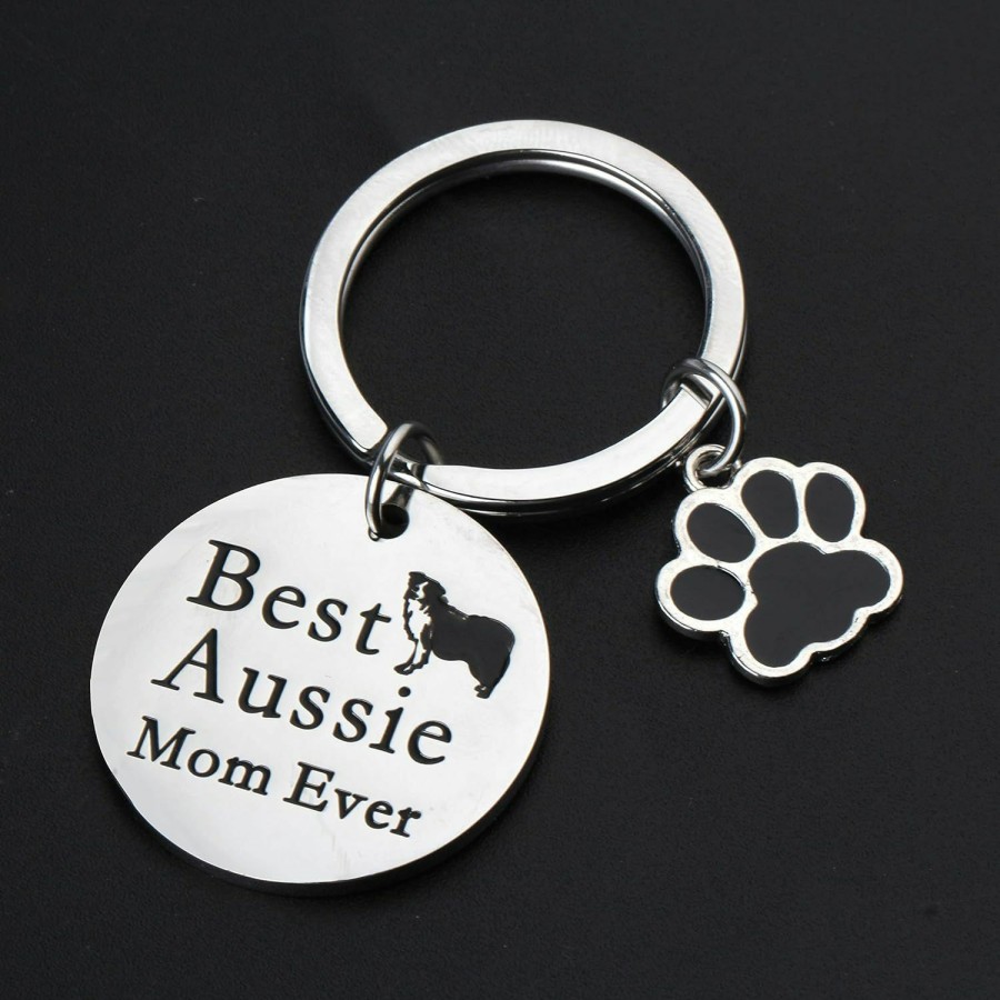 Wholesale BLEOUK Bleouk Australian Shepherd Keychain Aussie Gift Aussie Dog Mom Owners Lovers