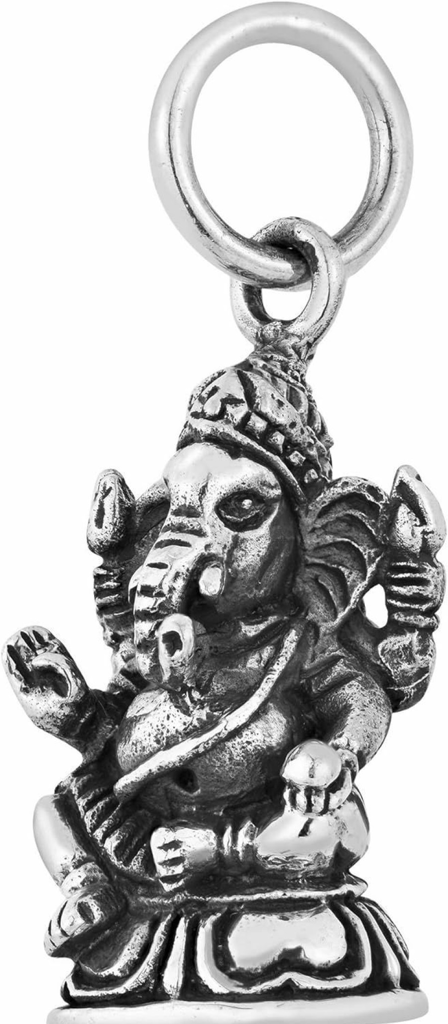 New AeraVida Aeravida Minimalist Ganesh Elephant Hindu Art Charm .925 Sterling Silver Pendant | Hinduism Charm | Religous Uni Jewelry