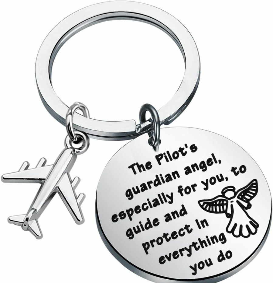 Online FEELMEM Feelmem Pilot Prayer Keychain Drive Safe Jewelry Gift For Pilot Aviation Jewelry