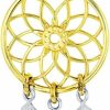 Best Jewelry America 14K Two-Tone Gold Native American Dreamcatcher Charm Pendant