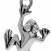 Best Silvershake Silvershake 925 Sterling Silver Leaping Climbing Frog Pendant