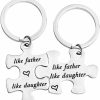 Best bobauna Bobauna Father Daughter Keychain Set Like Father Like Daughter Puzzle Keychain Set Of 2 Father'S Day Gift For Daddy Daughter