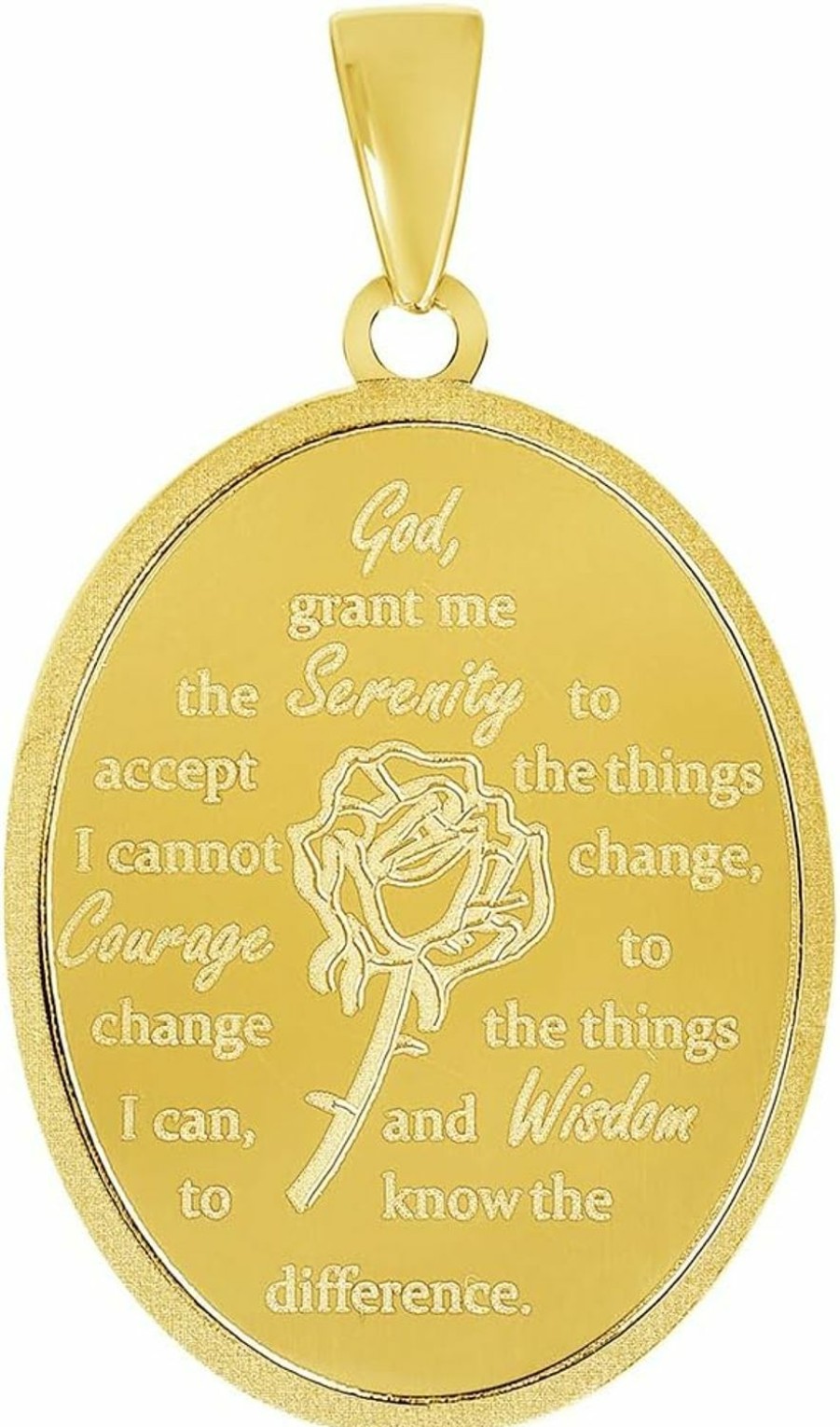 New Jewelry America 14K Yellow Gold God Grant Me The Serenity Prayer Pendant