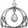 Clearance Silvershake Silvershake Natural Moonstone 925 Sterling Silver Celtic Knot Drop Dangle Pendant