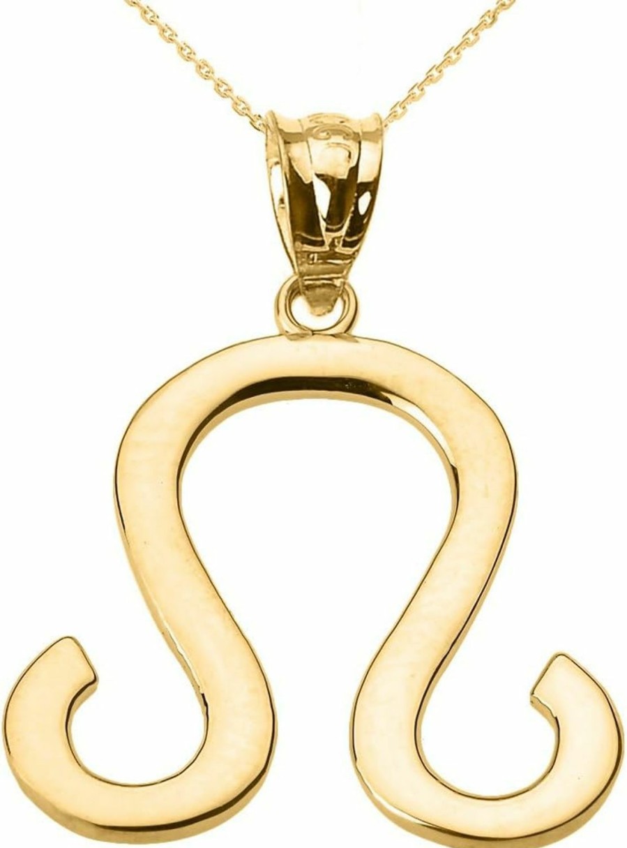 Wholesale Astrology Jewelry 10K Yellow Gold Zodiac Astrological Sign Charm Personalized Pendant Necklace - Choice Of Symbol & Chain Length