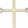 Best Kooljewelry Kooljewelry Men'S Or Women'S 14K Two-Tone Gold Cross Pendant, 1.85 Inch