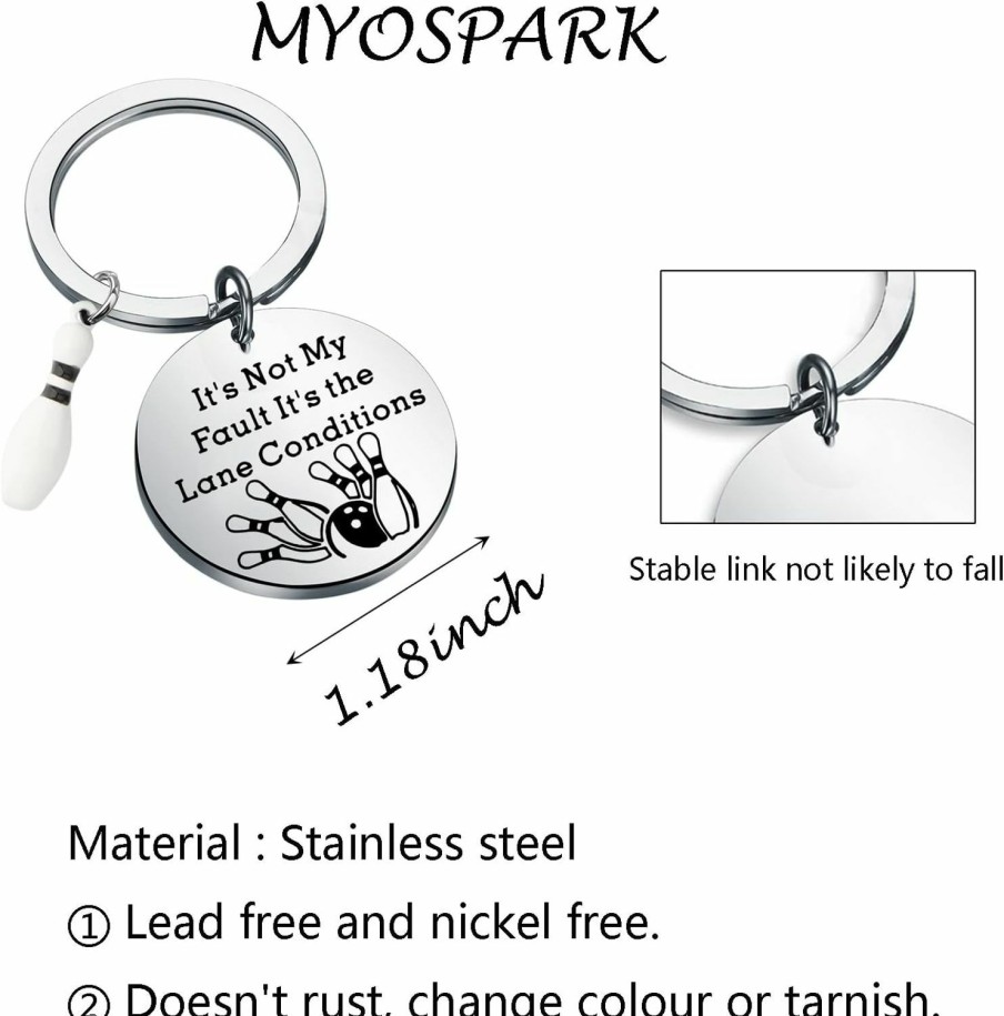 Hot MYOSPARK Myospark Bowler Gift Funny Bowling Ball Keychain Bowling Jewelry Gift For Bowling Lovers Bowling Player Bowling Team Gifts