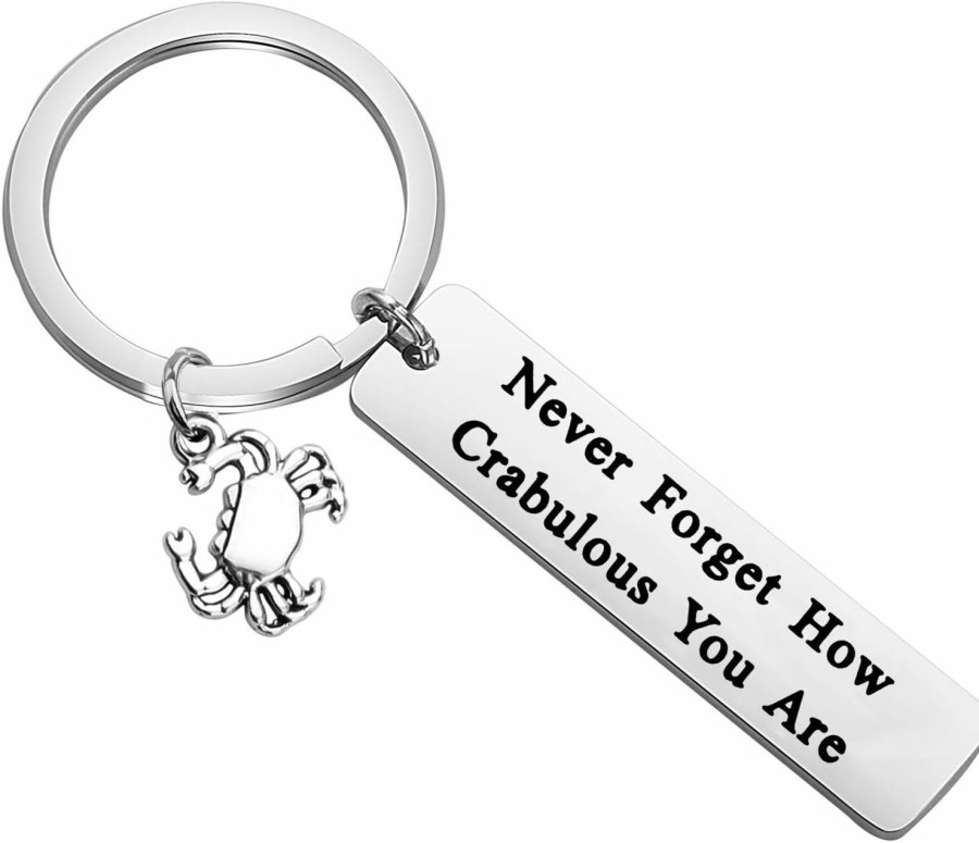 Best ENSIANTH Ensianth Crab Keychain Crab Lover Gift Never Forget How Crabulous You Are Keychain Crab Jewelry For Bff Traveler Gift