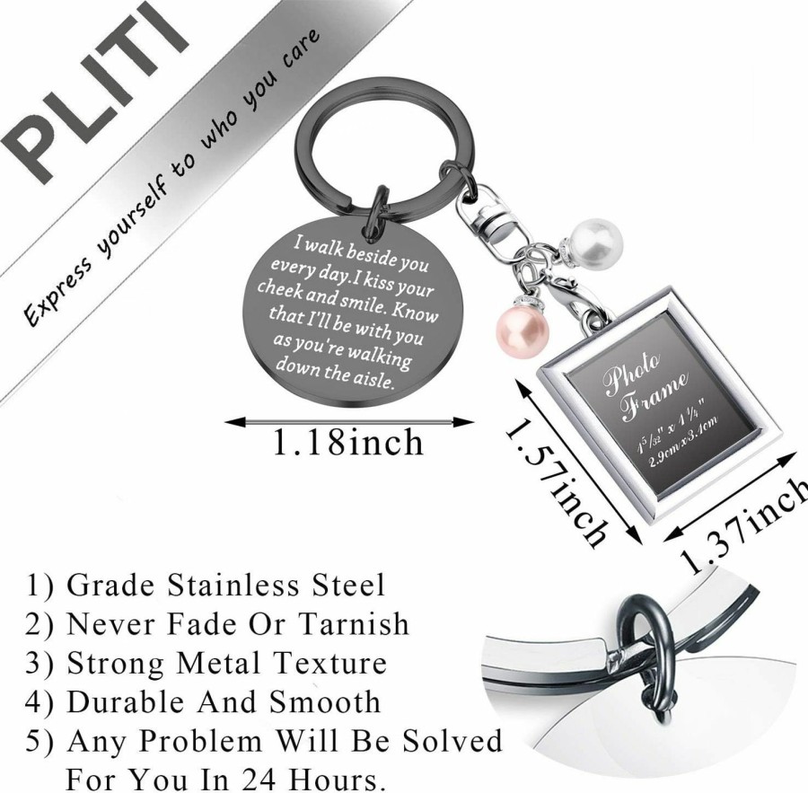 Clearance PLITI Pliti Bride Wedding Gift For Bride From Mom And Dad Bridal Bouquet Photo Charm Daughter Wedding Jewelry