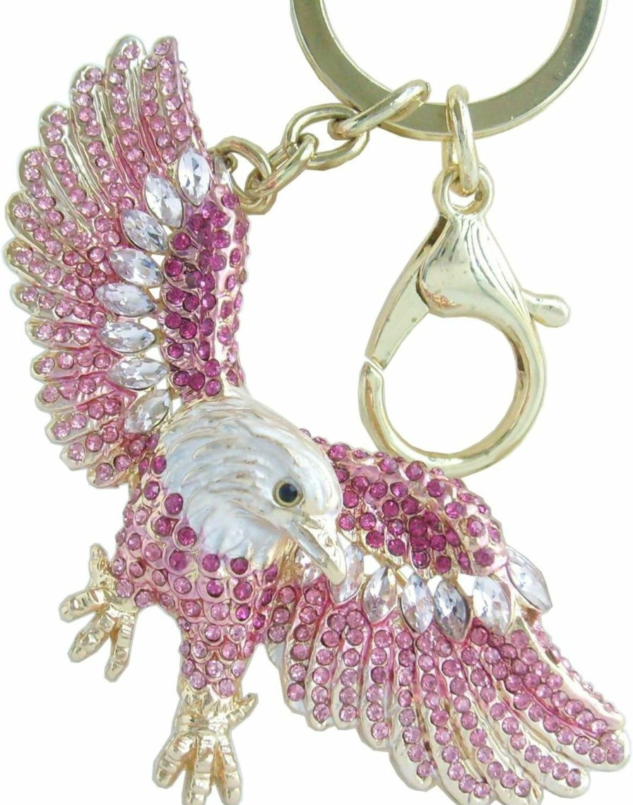 Clearance Animal Key Chain-Sindary Jewelry Sindary Austrian Crystal Unique 3.15\" Animal Bird Eagle Keychain Pendant K4717