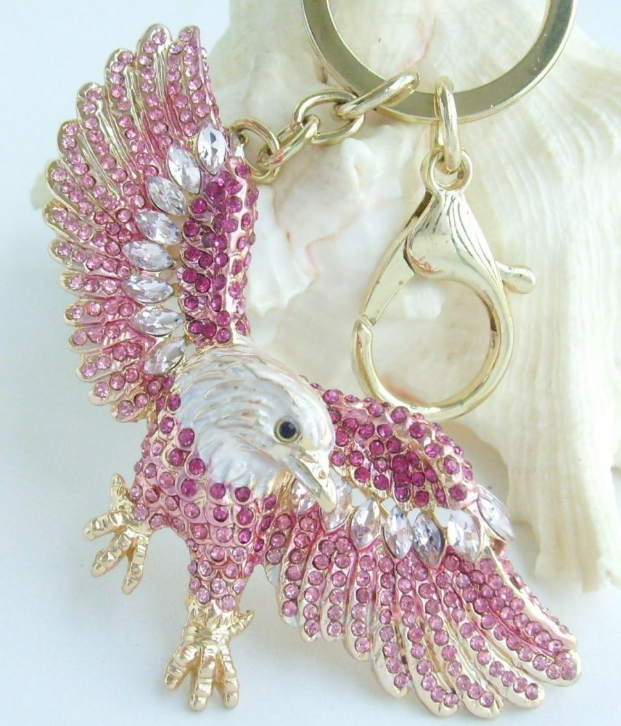 Clearance Animal Key Chain-Sindary Jewelry Sindary Austrian Crystal Unique 3.15\" Animal Bird Eagle Keychain Pendant K4717