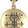 New Moonlight Mysteries Moonlight Mysteries Bronze Maman Brigitte Voodoo Loa Veve Symbol Pendant Necklace