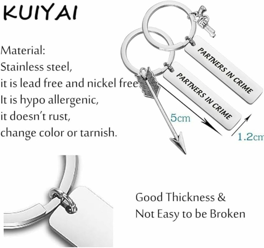 New KUIYAI Kuiyai Movie Merchandise Gift Partner In Crime Keychain Gun Arrow Charm Gift Friendship Gift