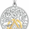 Clearance SCZKLAQ Sczklaq Sobriety Gifts For Women 925 Sterling Silver Aa Tree Of Life Pendant Alcoholics Anonymous Recovery Gifts For Women Men