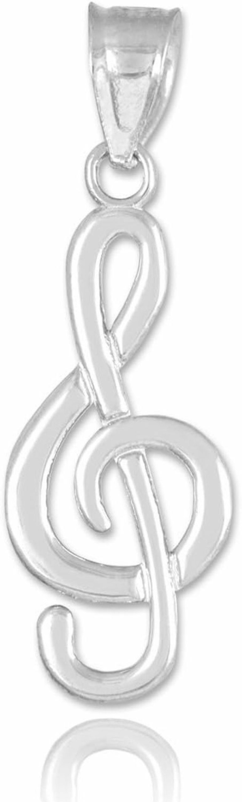 Clearance Music Jewelry Music Jewelry 925 Sterling Silver Treble Clef Pendant Necklace With Rolo Chain And Pendant Only