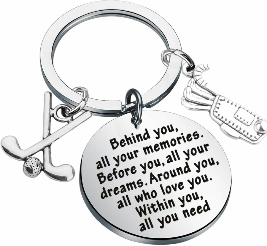 Best FEELMEM Feelmem Golf Keychain Future Golfer Gift Behind You All Your Memories Golf Club Golf Player Gifts New Golfer Gift